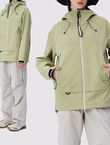  Herren Damen Soft Shell Jacke Wanderjacke Draussen Windundurchlässig Wasserdicht Leichte Jacke Windbreaker-Jacke Reisen Schwarz Gelb Armeegrün Purpur Orange