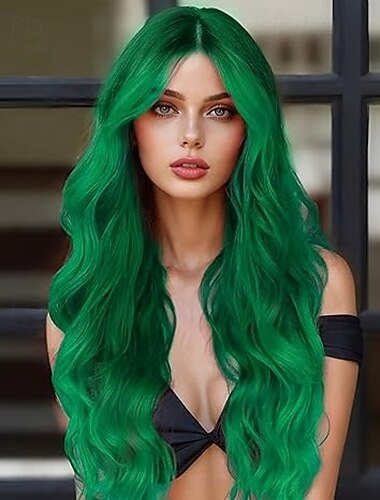  女性用ウィッグ、ウィッグ ミドルパート カールウィッグ ナチュラルな見た目の合成耐熱繊維ウィッグ コスプレ ハロウィン コスチューム 日常パーティー用