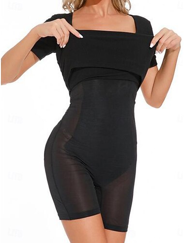 Damen Formwäsche Formwäsche Höschen GitterNightwearNylon Einfarbig Schwarz Frühling Sommer Herbst Winter
