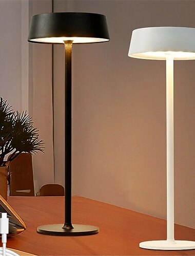  luminária de mesa moderna de metal com carregamento usb &escurecimento por toque, luz de mesa led para bares, salas de estar, cafeterias, 1 unidade