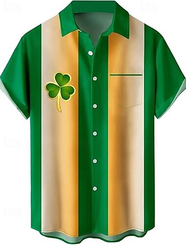  Pyhän Patrickin päivä Shamrock irlantilainen Pusero / hame Cartoon Manga Anime Kuvitettu Käyttötarkoitus Miesten Aikuisten Pyhän Patrickin päivä 3D-tulostus Rento / arki Festivaali