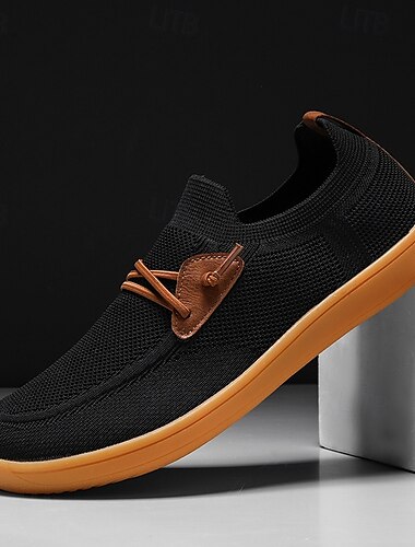  Herren Leichte Barfußschuhe – Atmungsaktive Freizeitsneaker mit Slip-On Design für Gehen, Reisen und Alltag