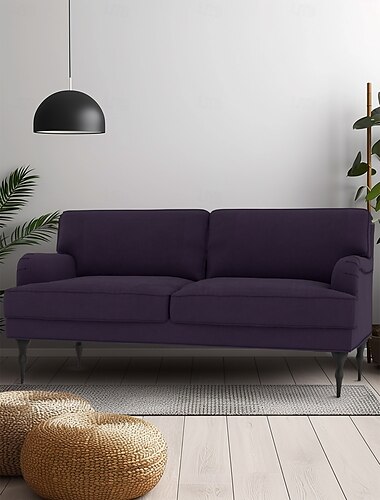  Housse de canapé 3 places couleur unie housses en velours matelassées