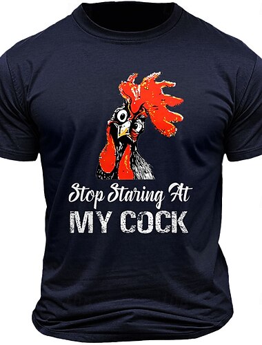  Herren Mit Buchstaben bedruckt Lustig Schwanz T Shirt T-Shirt 100% Baumwolle Kurzarm Grafik Hemd Schwarz Weiß Armeegrün Bequemes T-Shirt Urlaub Straße Modedesigner-Kleidung