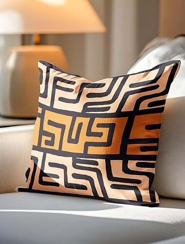  1 stk Polyester Kussenhoes, Geometrisch Wijnoogst Vintage Boho Vierkant Rits Polyester traditioneel Klassiek