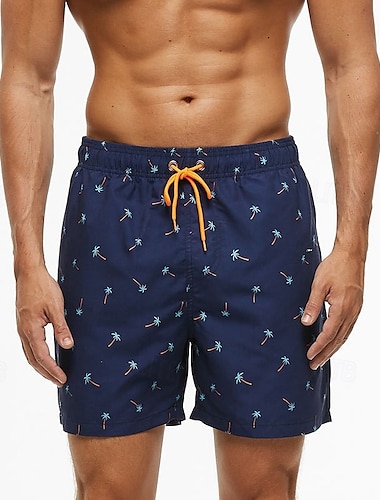  Férfi Fürdőnadrág Úszónadrágok Deszkás short Fürdőruha Zsinór Zsebekkel Úszás Szörfözés Tengerpart Vízi sportok Nyomtatott Nyár Tavasz
