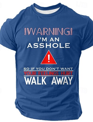  Mænds uhøflige offensive sjove slang T-shirt kortærmet T-shirt 3D-print crew neck skjorte mode daglig street daglig sort hvid rød sommer forår tøj