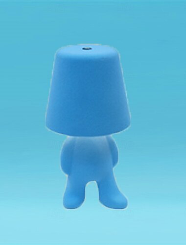  Stoffen cartoon persoon bureaulamp - USB opladen, touch dimmen, creatief nachtlampje voor gebruik binnenshuis