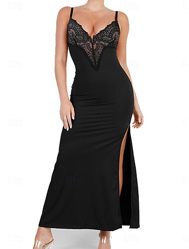  Damen Formwäsche Formwäsche Höschen GitterNightwearNylon Einfarbig Schwarz Frühling Sommer Herbst Winter