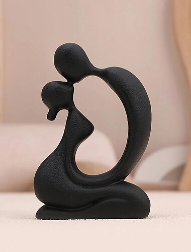  Statue eines küssenden Paares aus Kunstharz, künstlerisches Handwerk für die Dekoration von Zuhause, Wohnzimmer, Büro, Café, vielseitig einsetzbar im Innenbereich &Tischdekoration für den Außenbereich