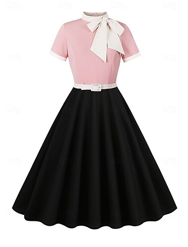  Rétro Vintage Années 1950 Robe de cocktail Robe Robe Évasée Femmes Mascarade Événement / Fête Enterrement de Vie de Jeune Fille Festival Adulte Robe Robes de soirée