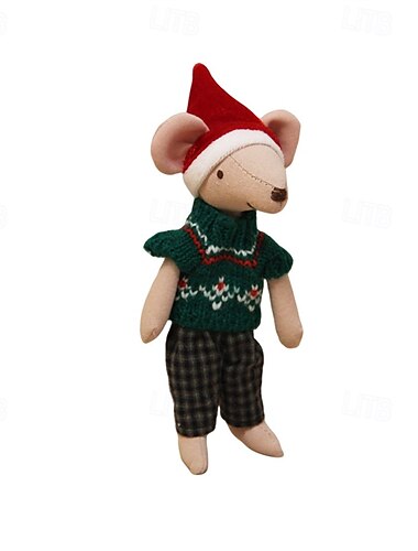  Waldorf Puppenzubehör handgemachte weiche Babymaus Mädchen Begleitpuppen Stoffpuppen Geburtstagsgeschenk Strickpuppe süße Mädchen Plüschpuppe Stofftier personalisiertes gewebtes Puppenset