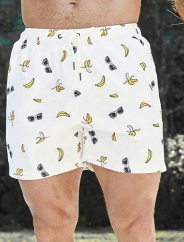 Herren Bademode Surfshorts Badehose Schwimmshorts kurz Surfshorts Badeanzug Kordelzug Mit Taschen Schwimmen Surfen Strand Wassersport Frucht Sommer Frühling