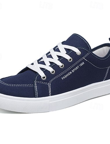  Casual Canvas Sneaker für Herren – leichte Schnürschuhe mit strapazierfähiger Sohle für den Alltag und Outdoor-Aktivitäten
