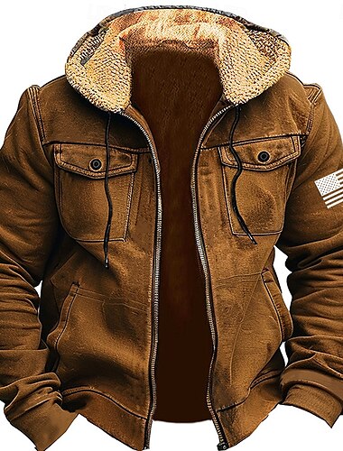  Herren Hirsch Vlies Hoodies Hoodie Sweatshirt Kapuze Sweatshirt mit Kapuze Mit Kapuze Modisch 3D-Druck Festtage Jagd Blau Braun Zip Tasche Herbst Winter Designer