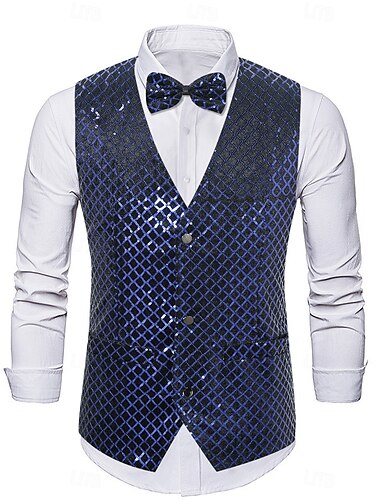  Retro Řvoucí 20s 20. léta 20. století Kamizelka Vesta Motýlek Velký Gatsby Gentleman Flitry Retro Pánské Vánoce předvečer Všech svatých Karneval Výkon loučení se svobodou nevěsty Festival Dospělé