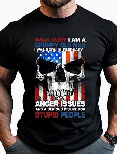  Herren Alter Mann Geburtstag Januar T Shirt T-Shirt 100% Baumwolle Kurzarm Grafik Hemd Schwarz 4 Schwarz 1 Schwarz 5 Bequemes T-Shirt Urlaub Straße Modedesigner-Kleidung
