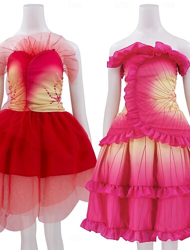  häxa Fe Glinda Klänningar Kostym Tyllklänningar Karnevalsdräkt Kostymer med film-tv-tema Film-cosplay for Dam Vuxna Halloween Karnival Mardi Gras Prestanda Fest Scen