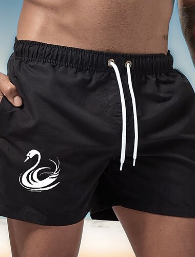  Herren Bademode Surfshorts Badehose Schwimmshorts kurz Surfshorts Badeanzug Kordelzug Mesh-Futter Mit Taschen Schwimmen Surfen Strand Wassersport Bedruckt Sommer Frühling