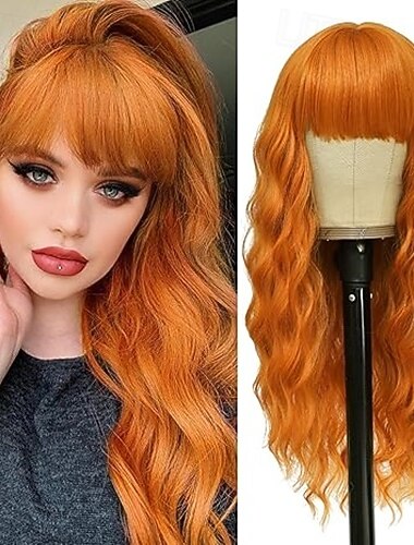  paróka frufruval hosszú női paróka, természetes megjelenésű hajú paróka göndör hullámos paróka, hőálló szintetikus paróka halloween cosplay viselethez