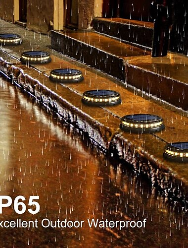  led solar pad licht buiten ip65 waterdicht super helder schijflicht 17led tuin gazon pad patio landschap decoratie 4 stuks