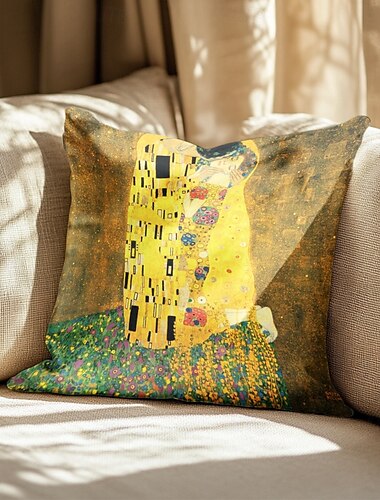  beroemde schilderij double side pillow cover 4pc gustav klimt soft decorative square cushion case pillowcase for bedroom livingroom sofa couch chair