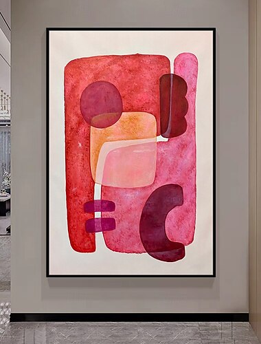  mintura handgemaakte abstracte kleurblok olieverfschilderijen op canvas moderne wandkunst kamerdecoratie foto voor huisdecoratie opgerold frameloos ongespannen schilderij
