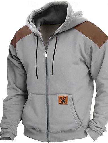  Hombre Cowboy Sudaderas Sudadera Sudadera con capucha Con Capucha Moda Impresión 3D Vacaciones Noche Ropa de calle Verde Trébol Caqui Cremallera Correa Otoño Invierno Diseñador