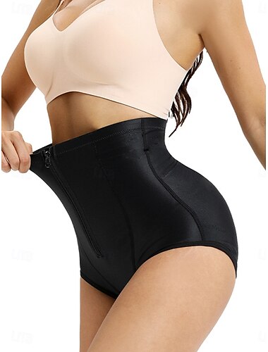  Damen Formwäsche Formwäsche Höschen GitterNightwearNylon Einfarbig Schwarz Beige Frühling Sommer Herbst Winter