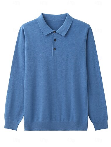  Herren Wolle Business Casual Revers Langarm Modern Formell Volltonfarbe Knöpfe Frühling Herbst Hellblau Schwarz Marineblau Blau Dunkelgrau Beige