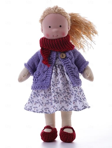  poupée waldorfdoll poupée jupe faite à la main habillant tout le cadeau de poupée de bricolage de poupée de coton