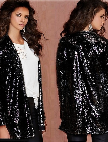  Rétro Vintage Années 1980 Manteau Paillettes Déguisement Femmes Halloween Mascarade Performance Défilé de la Fierté Mois des Fiertés Adulte Manteau