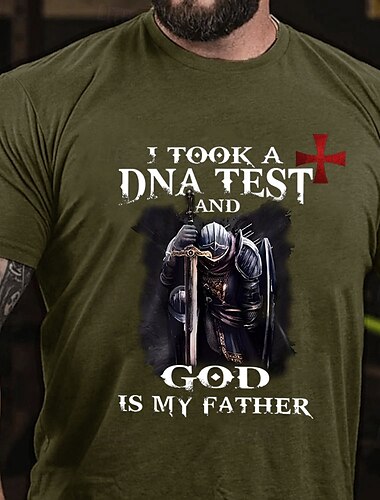  Homme Chevaliers Templiers Imprimé Lettre Croix T-shirt 100% Coton Manche Courte Graphique Chemise Noir Blanche Vert Véronèse T-shirt confortable Vacances Rue Vêtements de créateurs de mode