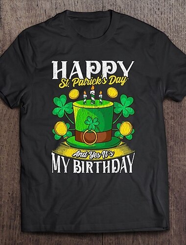  St. Patricks Day Vitklöver irländska T-shirt Tecknat Manga Anime Grafisk Till Par Herr Dam Vuxna Sankt Patriks dag Varmstämpling Ledigt / vardag Festival