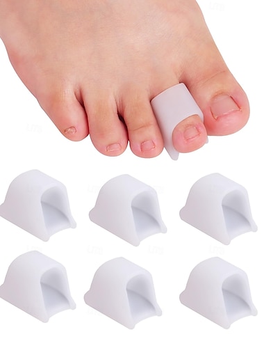  Corrector enderezador de dedos en martillo - separadores de dedos para juanetes, dedos encorvados, dedos en martillo, férula correctora para dedos para hombres y mujeres, paquete de 6