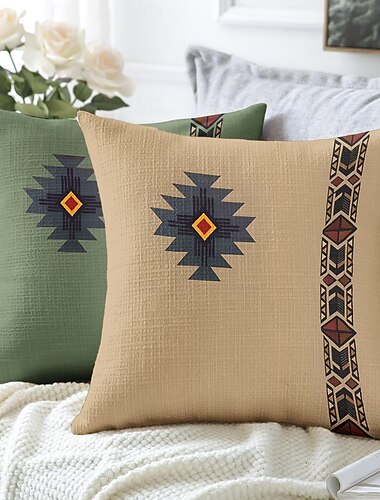  Vintage ethnische dekorative werfen Kissenbezug 1pc weichen quadratischen Kissenbezug Kissenbezug für Schlafzimmer Wohnzimmer Sofa Couch Stuhl