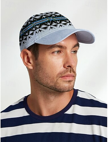  כובע בייסבול לשני המינים עם הדפס שבטי, עיצוב snapback מתכוונן, בד קל משקל ונושם - אידיאלי ללבוש מזדמן, פעילויות חוצות ונסיעות