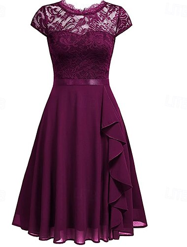  A-Linie Mutter der Brautkleid Elegantes Party-Juwelen-Ausschnitt Knie-Länge Spitze Kurzarm mit Spitze Derby-Kleider 2025