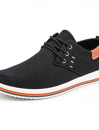 Leichte Herren-Schnürschuhe aus Canvas – lässige, atmungsaktive Sneaker für den Alltag und Outdoor-Aktivitäten