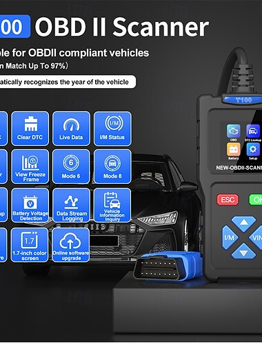  obd2 сканер диагностический инструмент тестер аккумулятора транспортные средства проверка двигателя неисправность код считыватель со сбросом obd ii автомобильный сканер &тестер диагностические