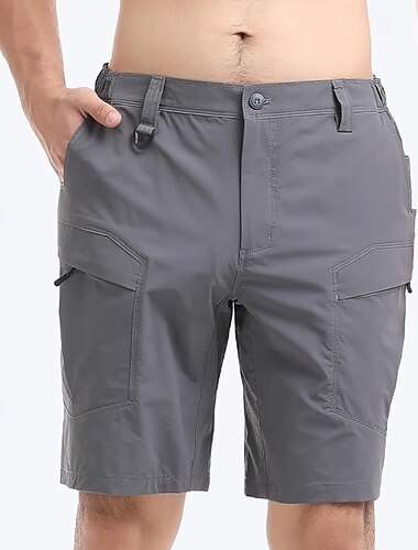  Herren Taktische Shorts Cargo Shorts Kurze Hosen Shorts Kurze Hosen Kurze Hose für Wanderer Elastische Taille Tasche mit Reißverschluss Multi Pocket Glatt Atmungsaktiv Schnelltrocknend Knielänge