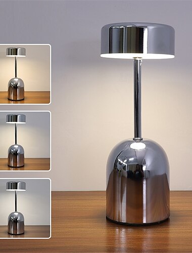  wiederaufladbare LED-Schreibtischlampe im Eisenkunststil mit USB &dreifarbig mit Einstellung für hohe Beanspruchung für Restaurant und Bar