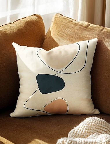  kussenhoes 4 stks zachte decoratieve vierkante sierkussen cover kussen case kussensloop voor sofa slaapkamer superieure kwaliteit machine wasbaar faux linnen kussen voor sofa couch bed stoel