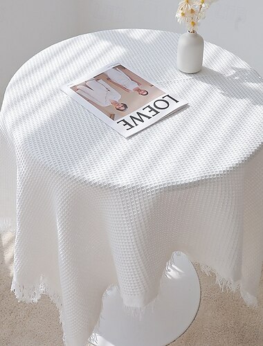  Mantel de tejido de gofre con diseño texturizado y elegante que agrega elegancia a las mesas de comedor, duradero y fácil de limpiar, perfecto para el uso diario o para ocasiones especiales, realza la