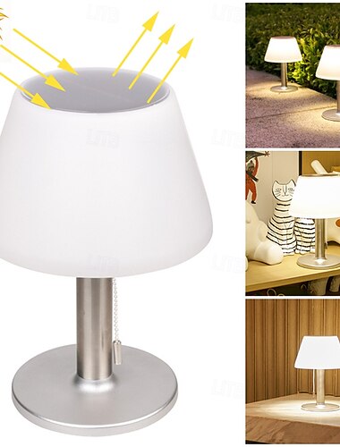  solar retro skrivbordslampa - vattentät utomhusbordsgolvlampa för bar, trädgård, terrass, villa, bar