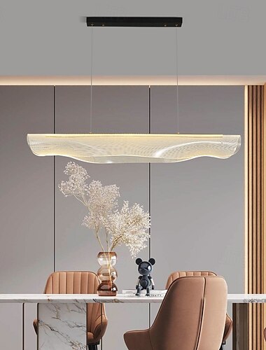  Noordse led plafond kroonluchter voor eettafel restaurant kantoor receptie moderne creatieve acryl hanglamp binnenverlichting 220-240v 120cm