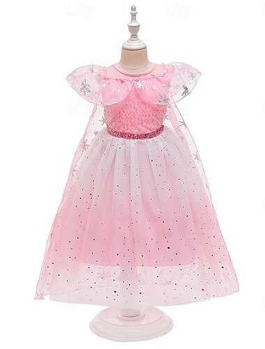  Die Eiskönigin Prinzessin Elsa Kleid Blumenmädchenkleid Tüllkleider Karnevalskostüm Film- und TV-Themenkostüme Film Cosplay for Mädchen Kinder Halloween Karneval Leistung Party Bühne