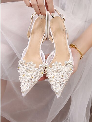  Zapatos de boda de malla para mujer con tiras de cristal: ideales para una boda clásica