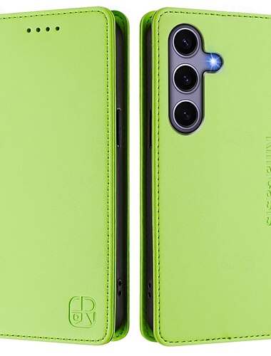  teléfono Funda Para Samsung galaxia S25 S24 S24 FE S23 S22 S21 ultra plus A55 5G A35 5G A15 A14 Gire la tapa con Soporte Magnética Soporte de carga inalámbrica Retro TPU Cuero de PU