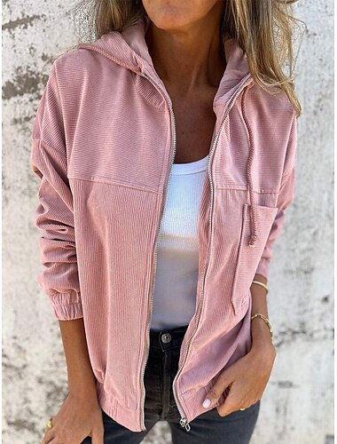  Mulheres Casaco de inverno Jaqueta de Inverno A Prova de Vento Manter Quente Patchwork Bolsos Ao ar livre Casual Côr Sólida Ao ar livre Rua Padrão Aberto para a Lateral Normal Manga Longa agasalhos